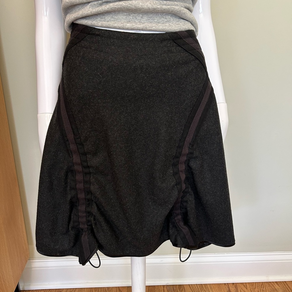 Armani Exchange Dark Gray sporty Skirt with Black Trim